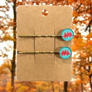 NEW Three Little Birds Design Bobby-pin Set